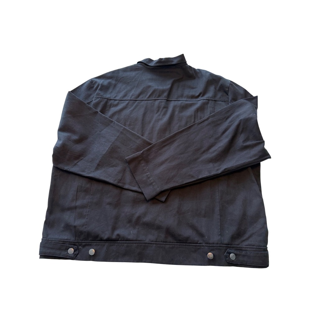 Yellowstone TV Show Mens XXL Black Cotton Denim Trucker Jacket Orange Y Logo - Picture 8 of 8